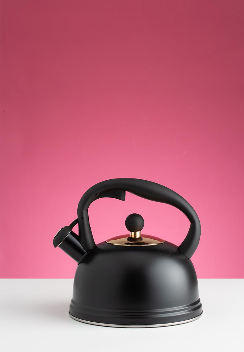 Otto Whistling Kettle Black Typhoon Kitchen