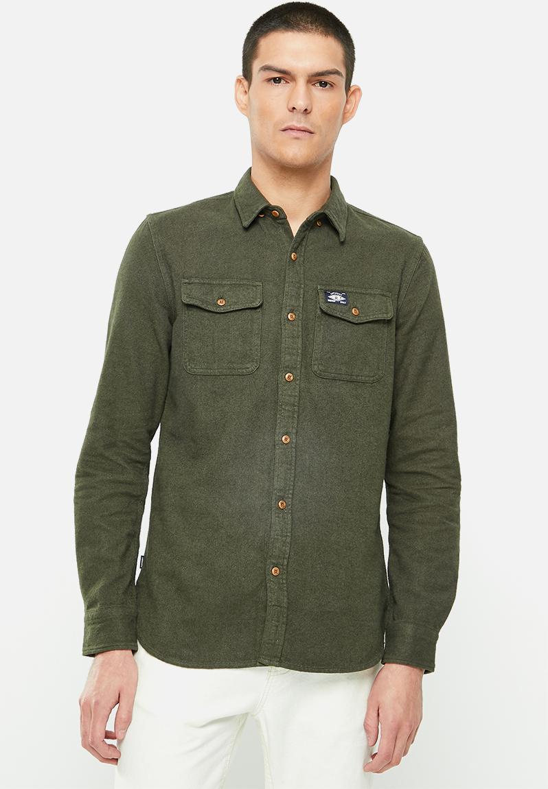 Vintage trailsman flannel - dark khaki Superdry. Shirts | Superbalist.com