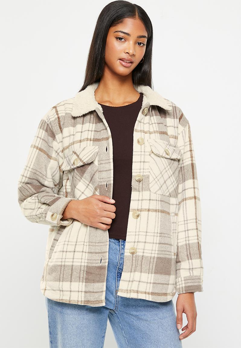 Rachel check jacket - check camel O'Neill Jackets | Superbalist.com