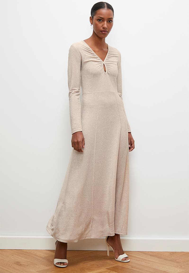Gold Lurex Knit Mini Dress main image 1