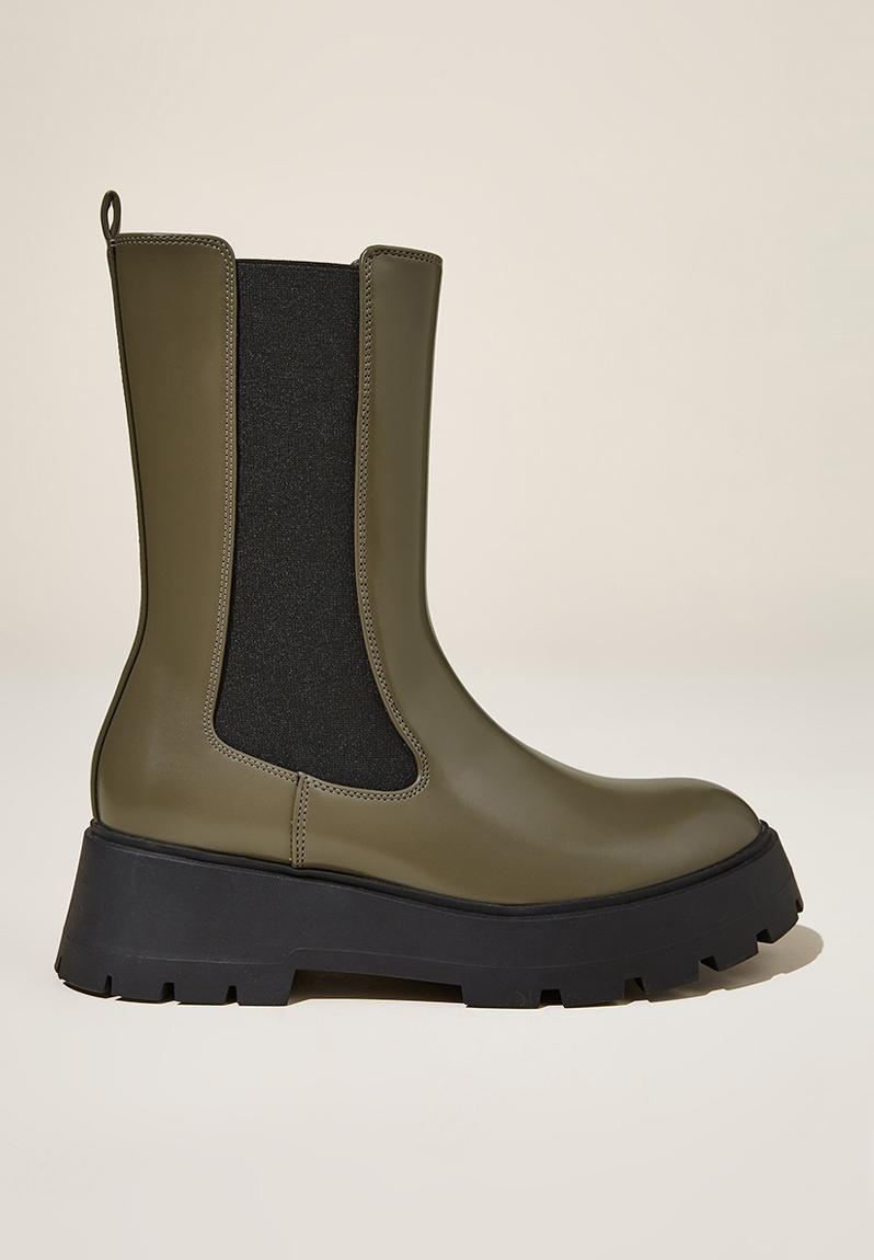 Avery combat chelsea boot - olive Cotton On Boots | Superbalist.com