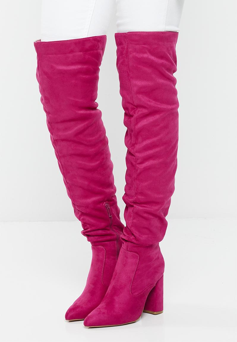 Portia over the knee boot - pink Madison® Boots | Superbalist.com