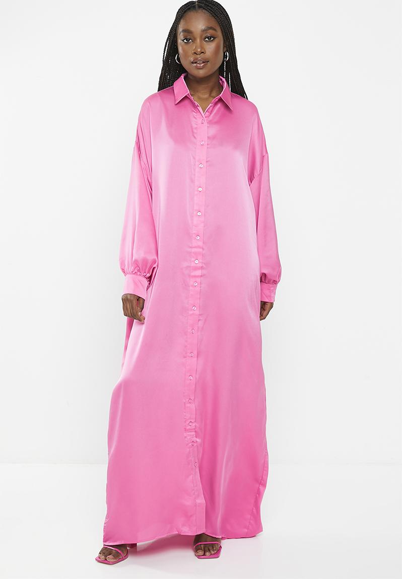 Sateen Shirt Dress - Pink Glamorous Casual | Superbalist.com