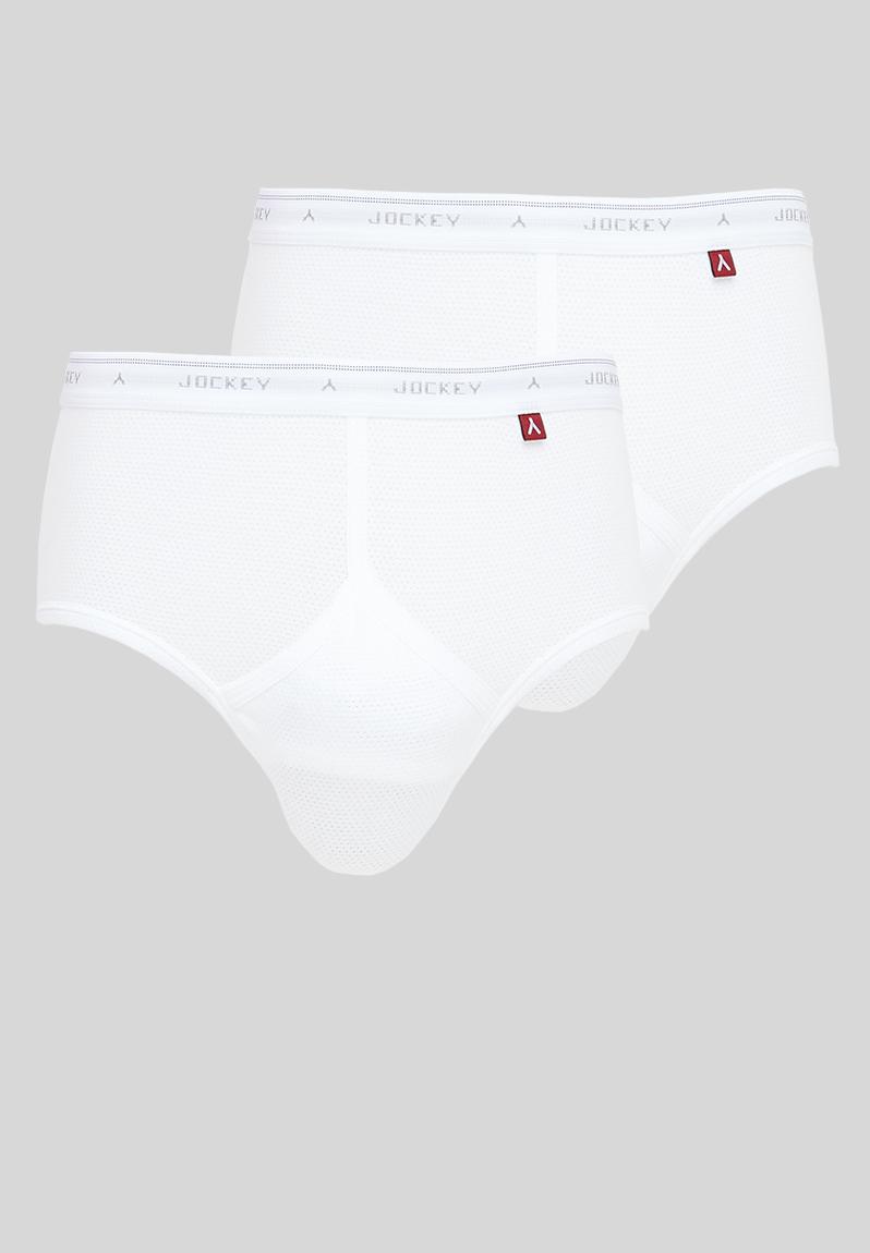 2 Pack eyelet y-front® - classic white Jockey Underwear | Superbalist.com