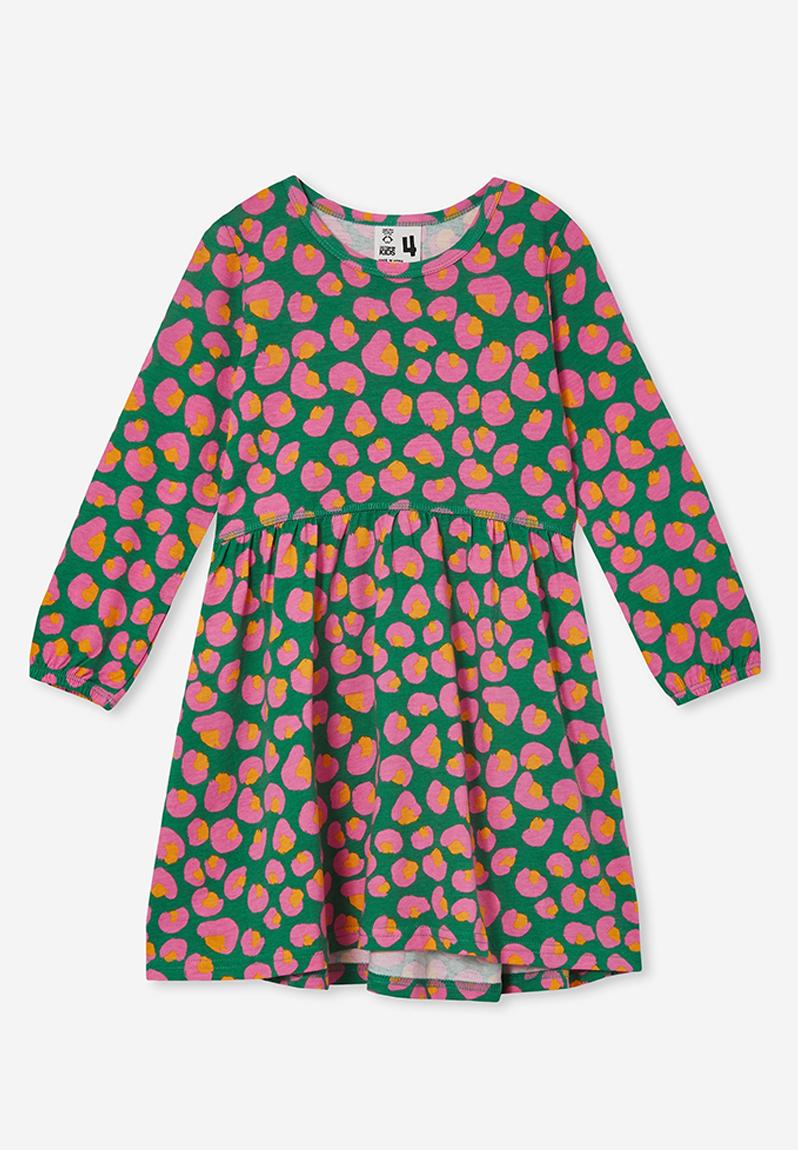 Savannah long sleeve dress - pickles/animal print Cotton On Dresses ...