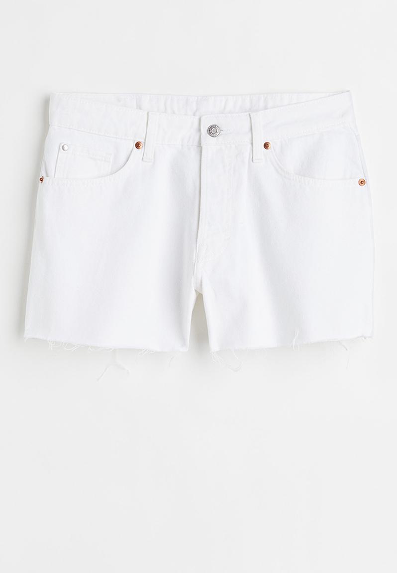 90's boyfriend low denim shorts - white H&M Shorts | Superbalist.com