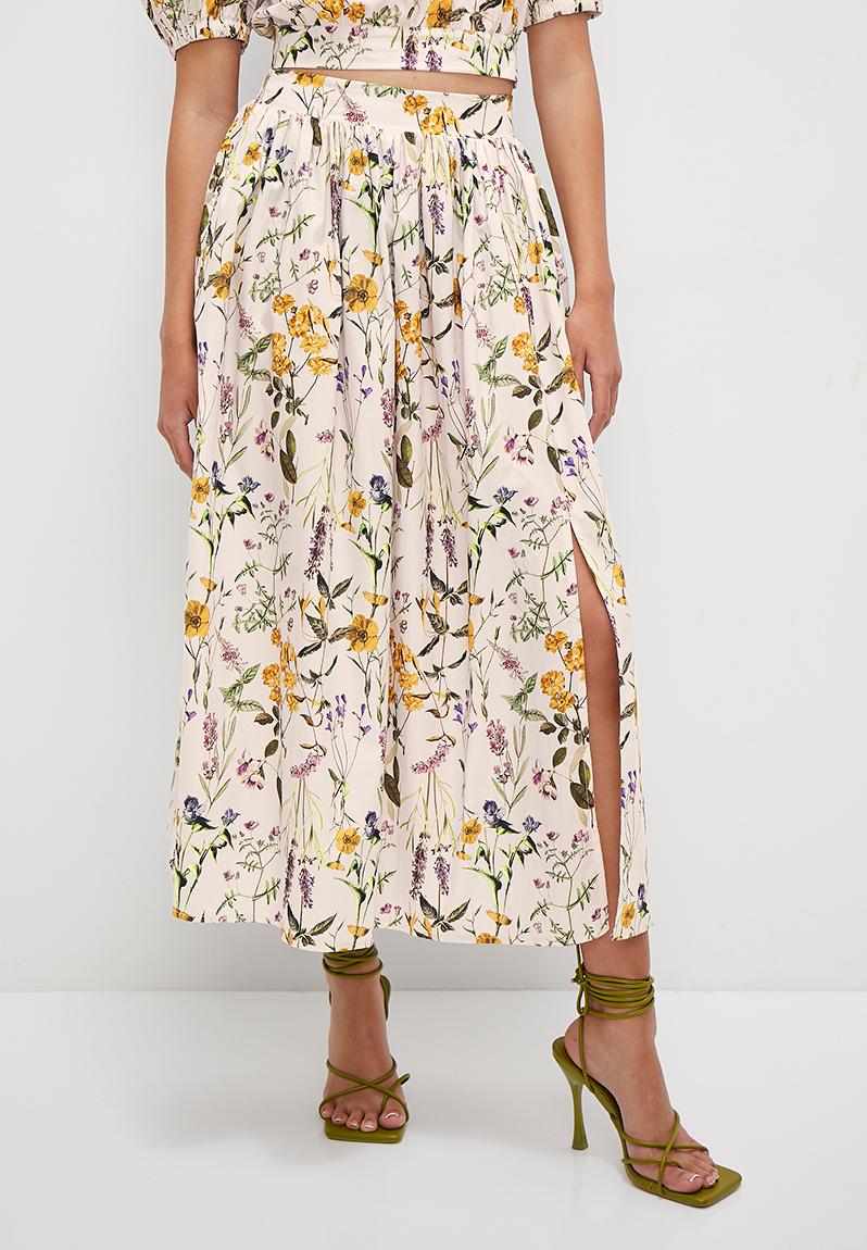 Printed midi skirt - botanical foliage MILLA Skirts | Superbalist.com