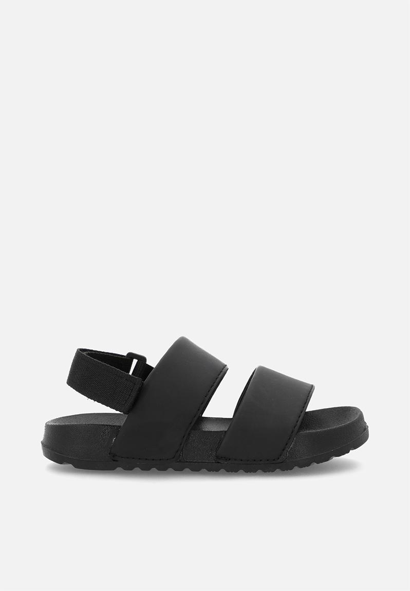 thumbnail image 2 of Grosby Celeste Girls Sandals – Black Or White Sling Back Peep Toe, Size 11-4 2 of 4
