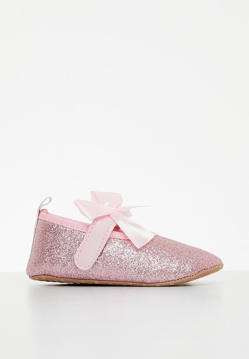Baby glitter pumps - rose pink