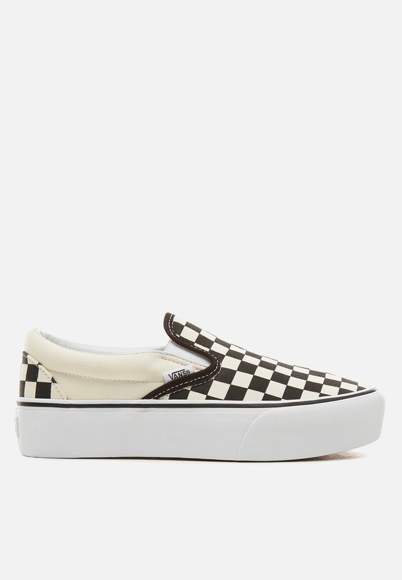 Ua classic slip-on platform - blk&whtchckerboard/wht Vans Sneakers ...