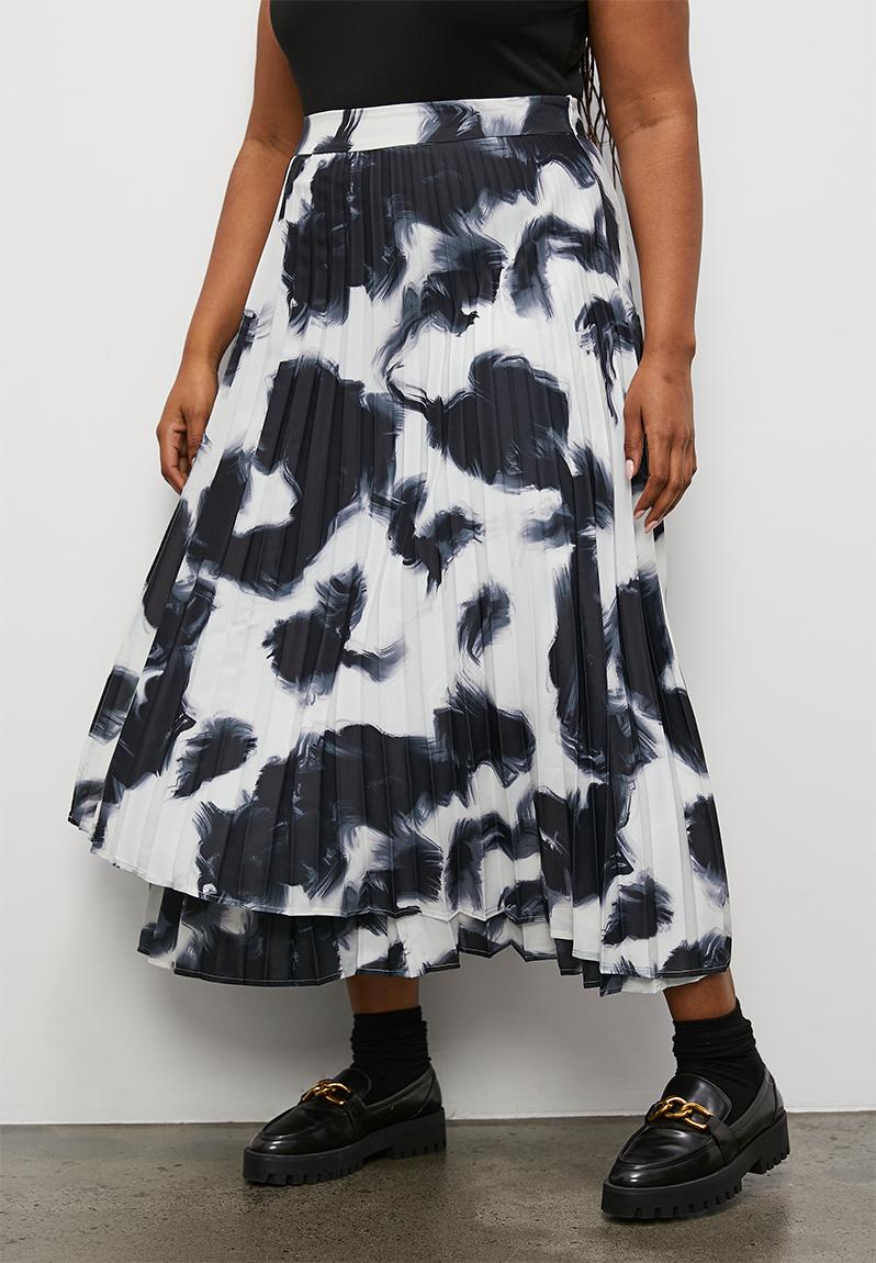 Aysm pleated skirt - mono watercolour animal1 Superbalist Bottoms ...