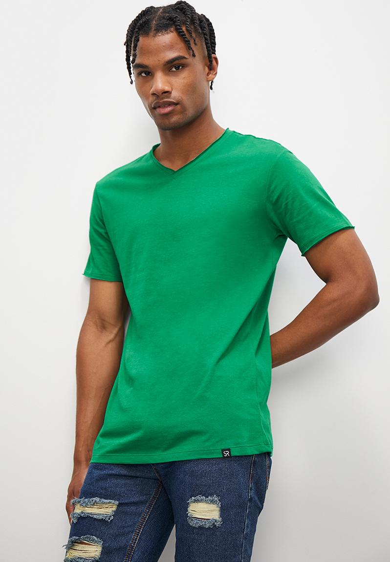 Raw Edge V Neck Tee - Green STYLE REPUBLIC T-Shirts & Vests ...
