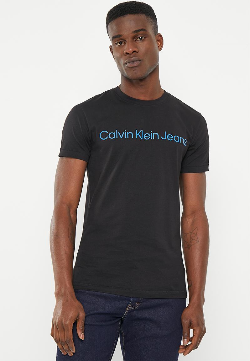 Institutional logo slim tee - ck black CALVIN KLEIN T-Shirts & Vests ...