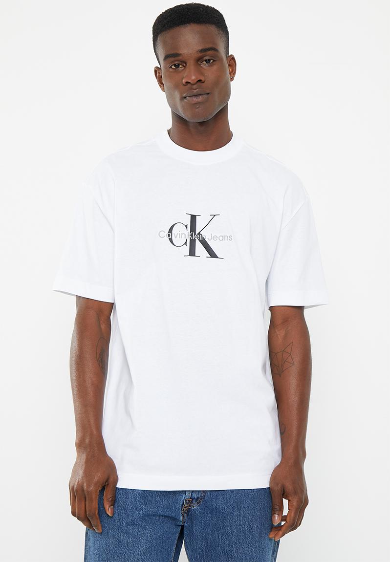 Monologo oversized tee - bright white CALVIN KLEIN T-Shirts & Vests ...