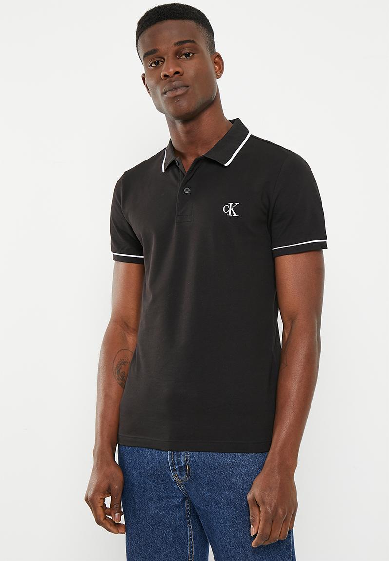 Tipping slim polo - ck black CALVIN KLEIN T-Shirts & Vests ...