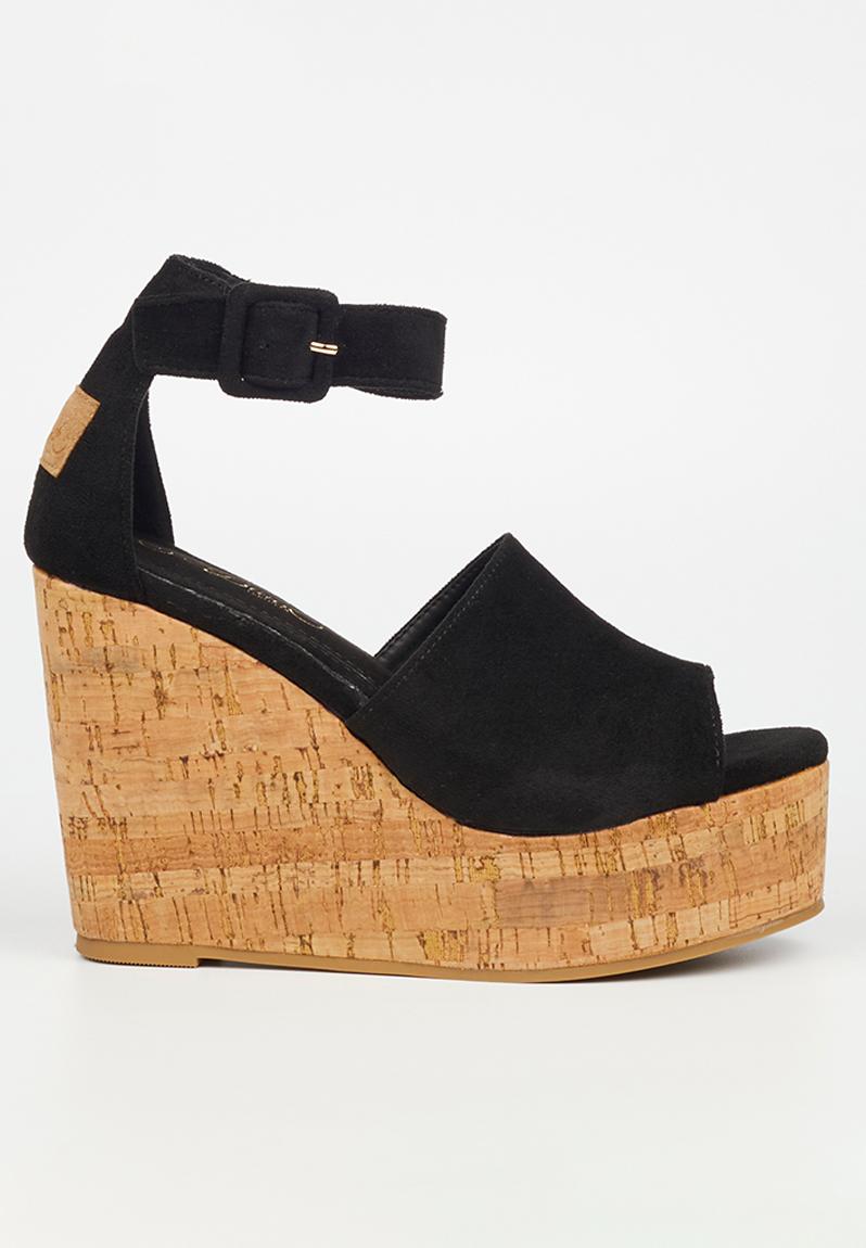 Seville 1 wedge heel - black Miss Black Heels | Superbalist.com