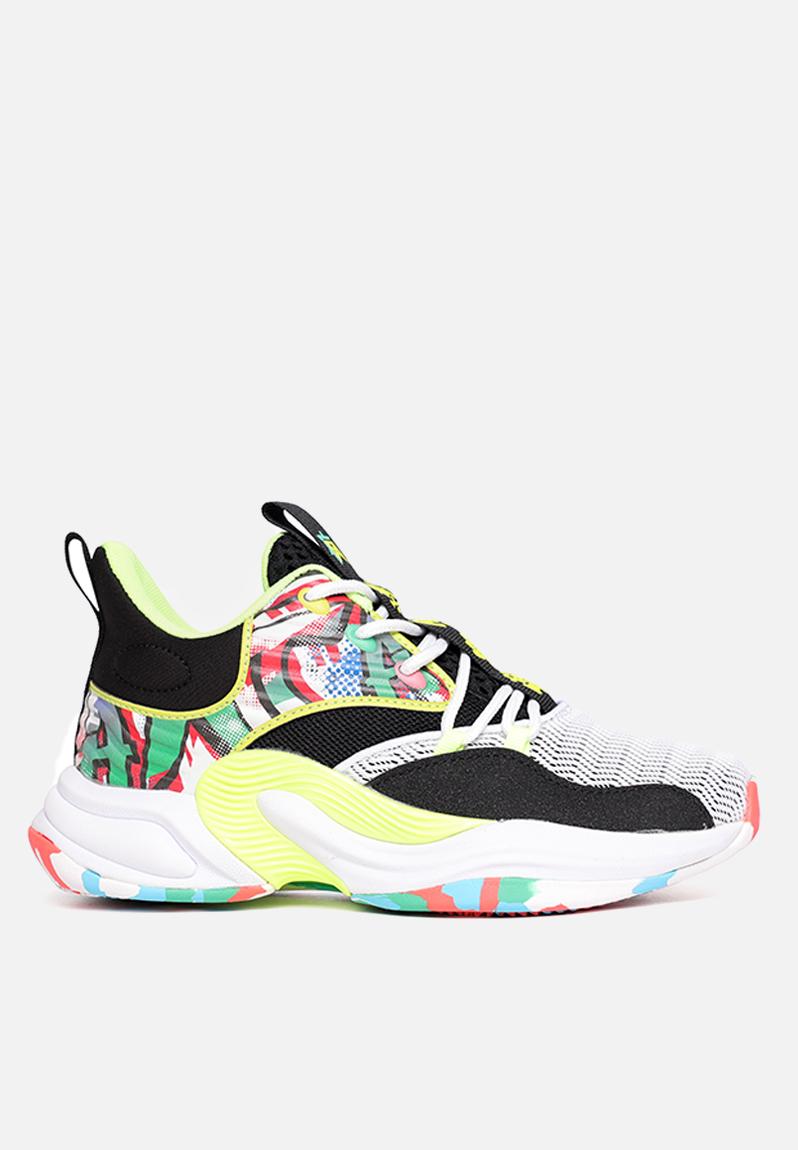 Basketball shoes - white/black/fluorescent green ANTA Shoes ...