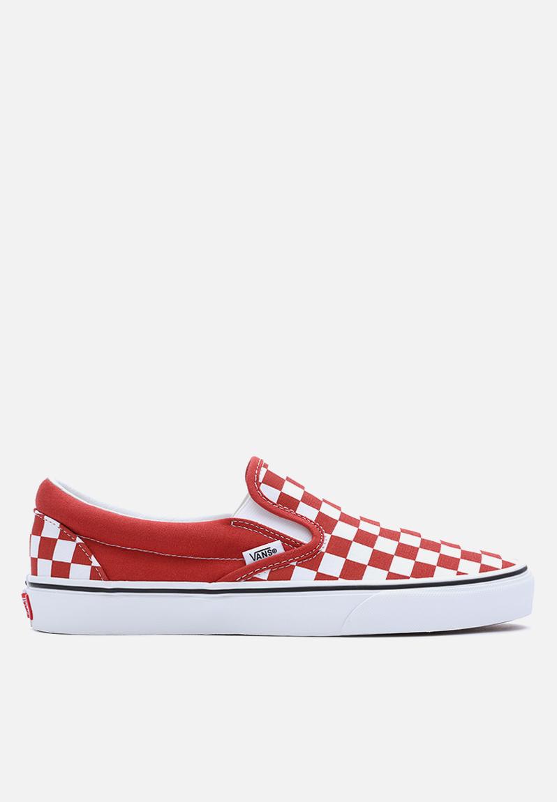 Classic slip-on checkerboard bossa nova - red Vans Sneakers ...