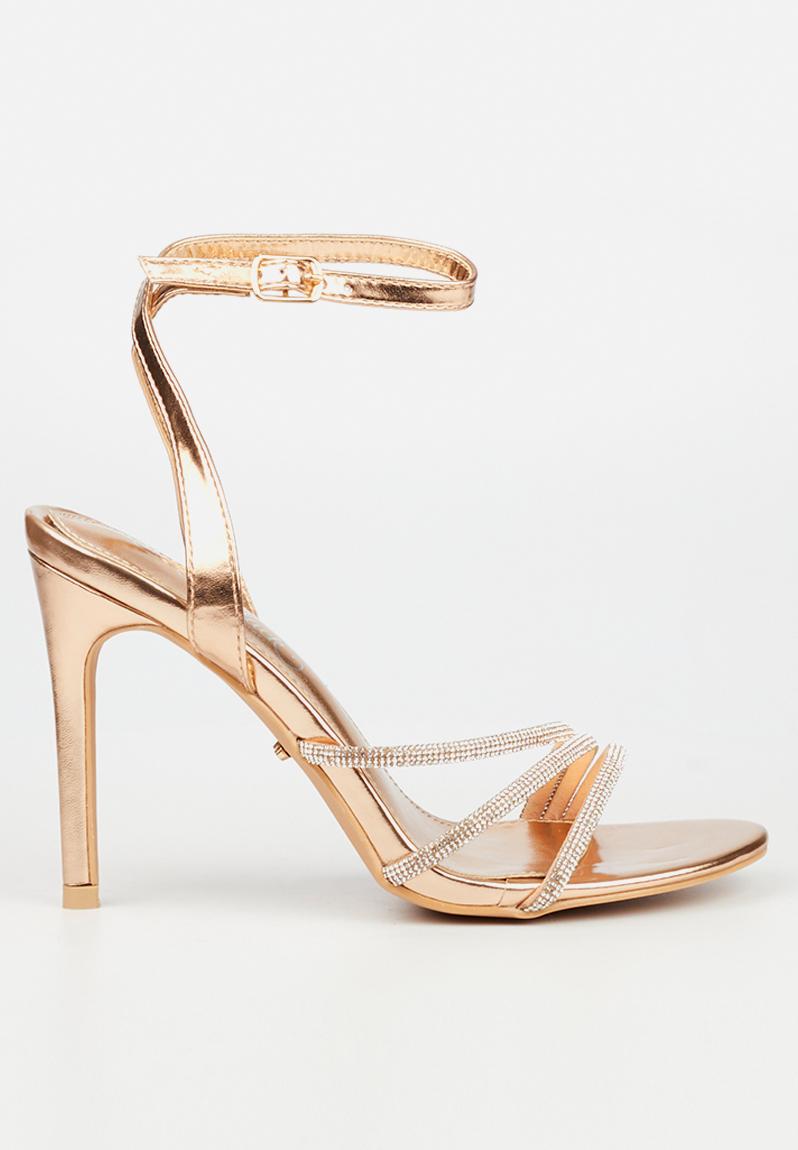 Jazz 10 Stiletto Heel - Rose Gold Miss Black Heels | Superbalist.com