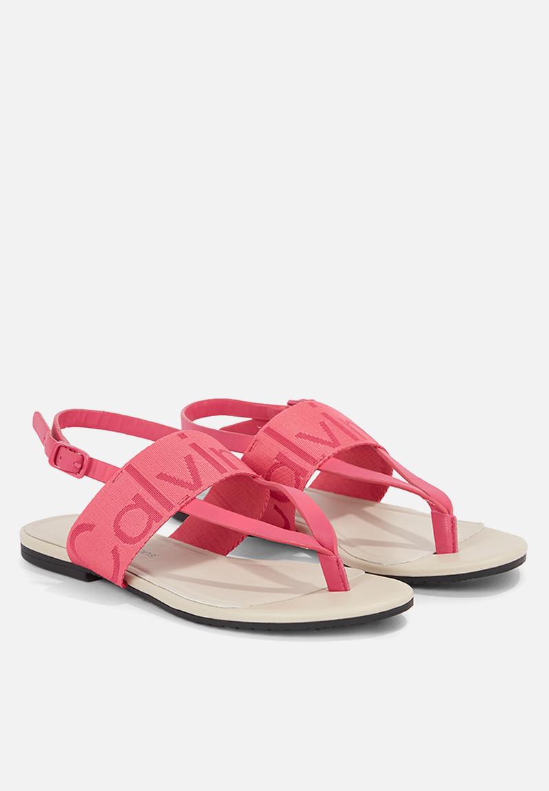 Flat sandal toepost webbing - raspberry sorbet CALVIN KLEIN Sandals ...