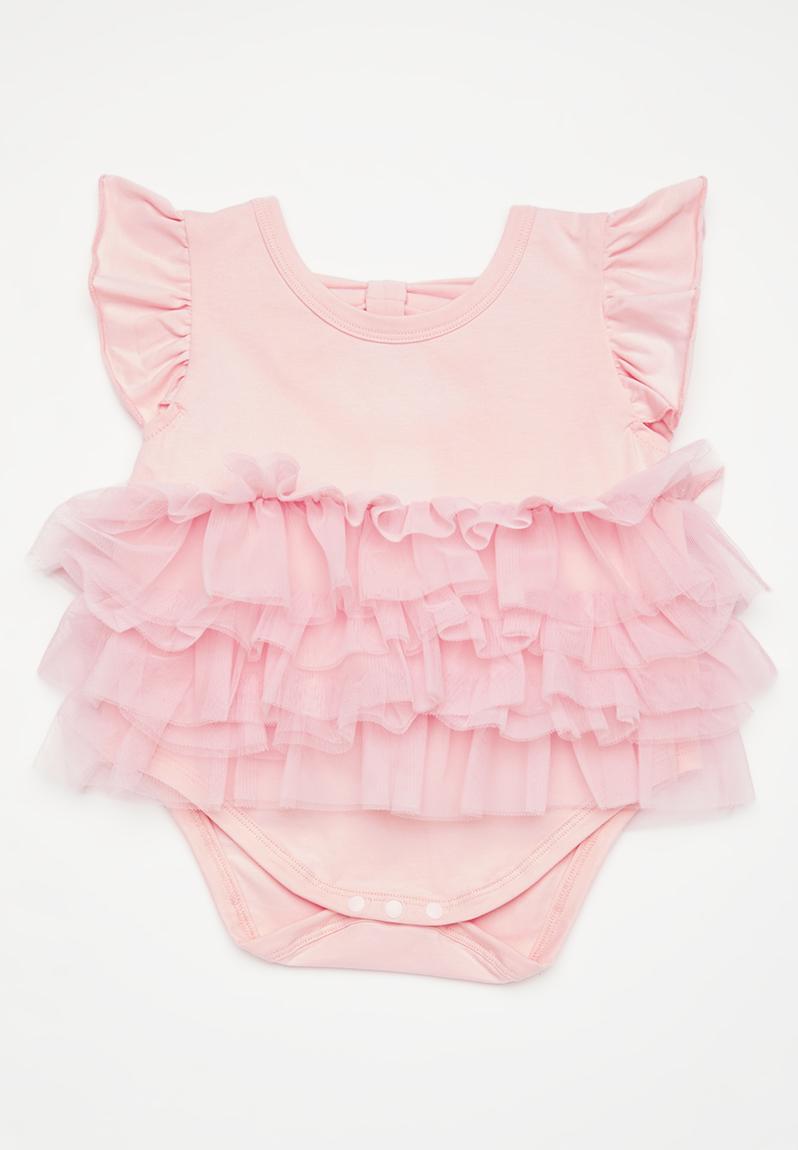 Baby girl frill bodysuit pink POP CANDY Babygrows & Sleepsuits