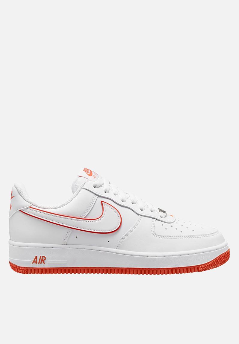 Nike air force 1 '07 - white / white - picante red Nike Sneakers ...