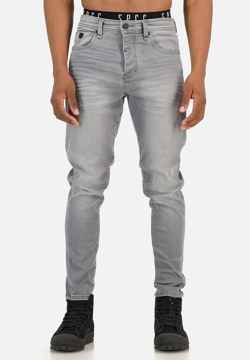 Asphalt signature sabre fit tapered jeans - washed grey S.P.C.C. Jeans ...