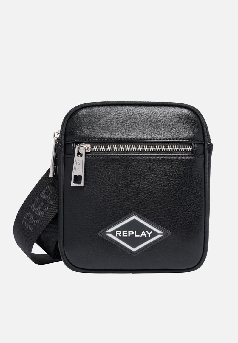 Hammered pu crossbody bag - black Replay Bags & Wallets | Superbalist.com