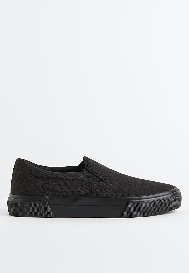 Slip-on cotton trainers - black - 1128345001 H&M Slip-ons and Loafers ...