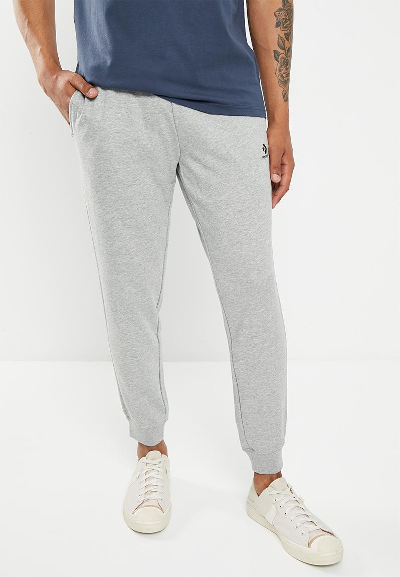 Converse go-to embroidered star chevron french terry sweatpant - grey ...