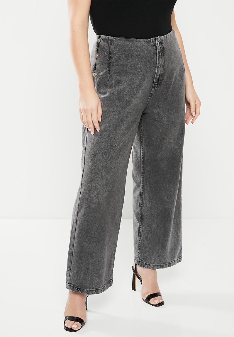 Trendyol Jeans Donna A Gamba Larga – Nero Basic – 100% Cotone, Taglio Anni '90 - 2