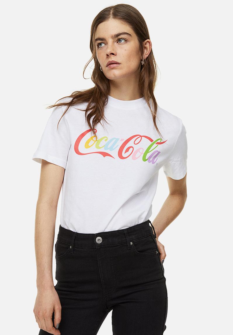 T-shirt with a motif - white/coca-cola H&M T-Shirts, Vests & Camis ...