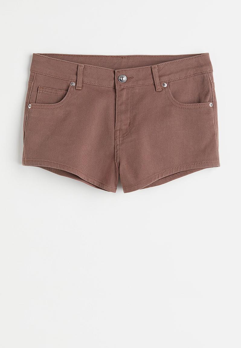 Low waisted twill shorts - brown - 1047218009 H&M Shorts | Superbalist.com