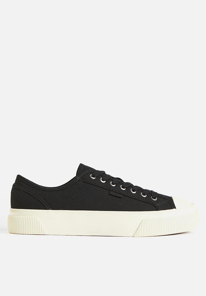 Canvas trainers - black - 1059645003 H&M Slip-ons and Loafers ...