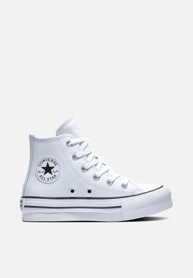 Chuck taylor all star eva lift leather - white/natural ivory/black ...