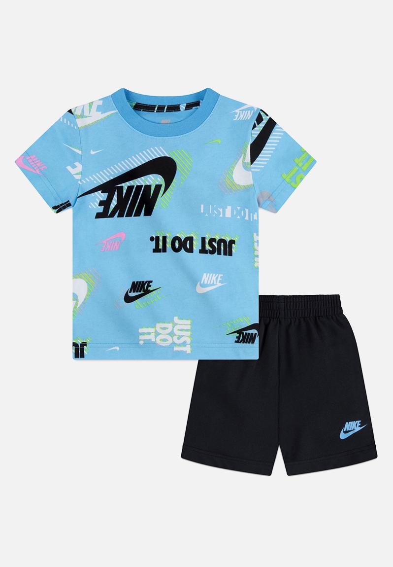 Nkb active joy short set - black & blue Nike Sets | Superbalist.com