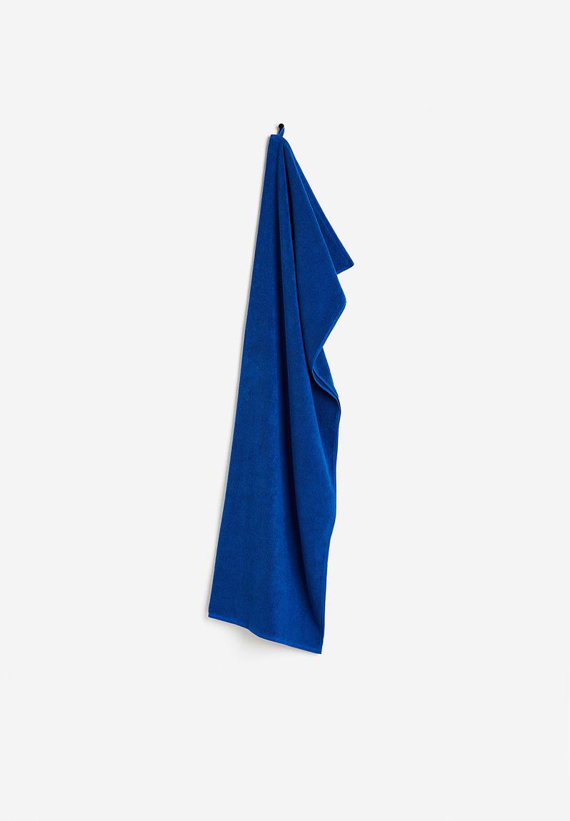 Cotton terry bath sheet blue 1076715027 H&M Towels