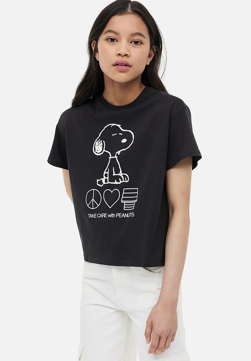 2-pack printed t-shirts - dark grey / snoopy H&M Tops | Superbalist.com