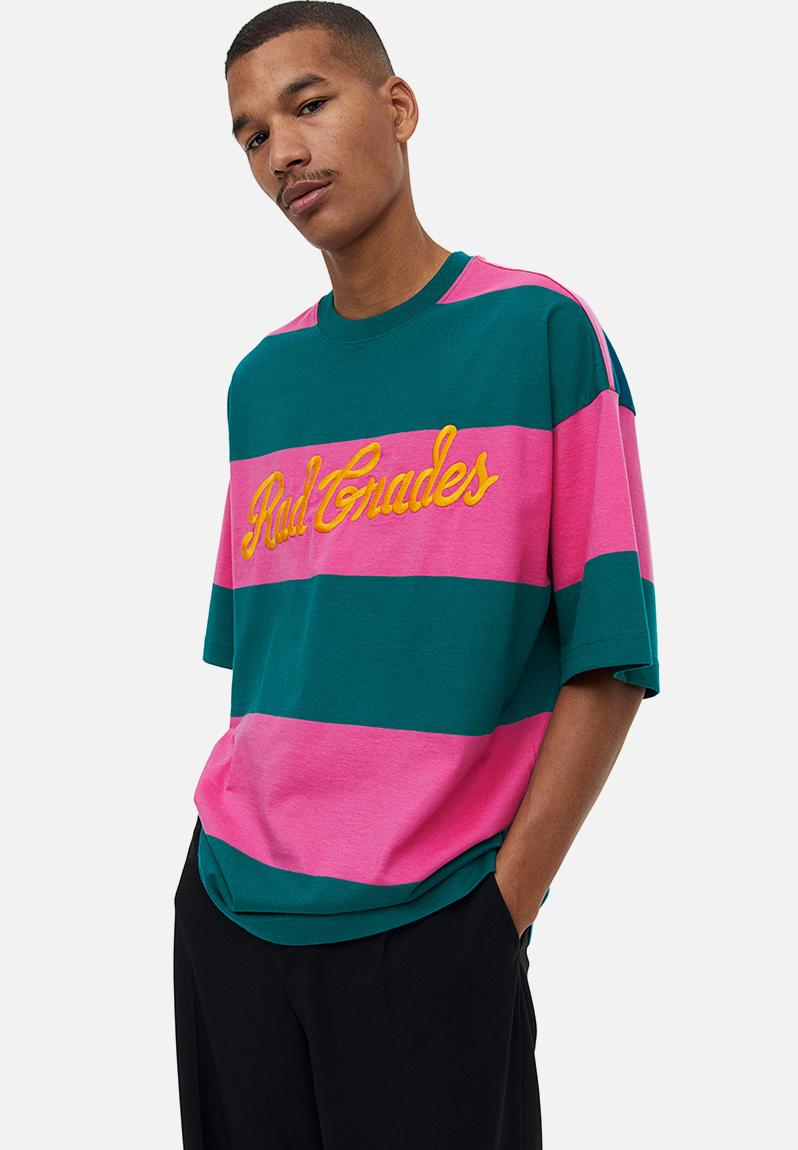 Oversized fit t-shirt - pink/rad grades H&M T-Shirts & Vests ...