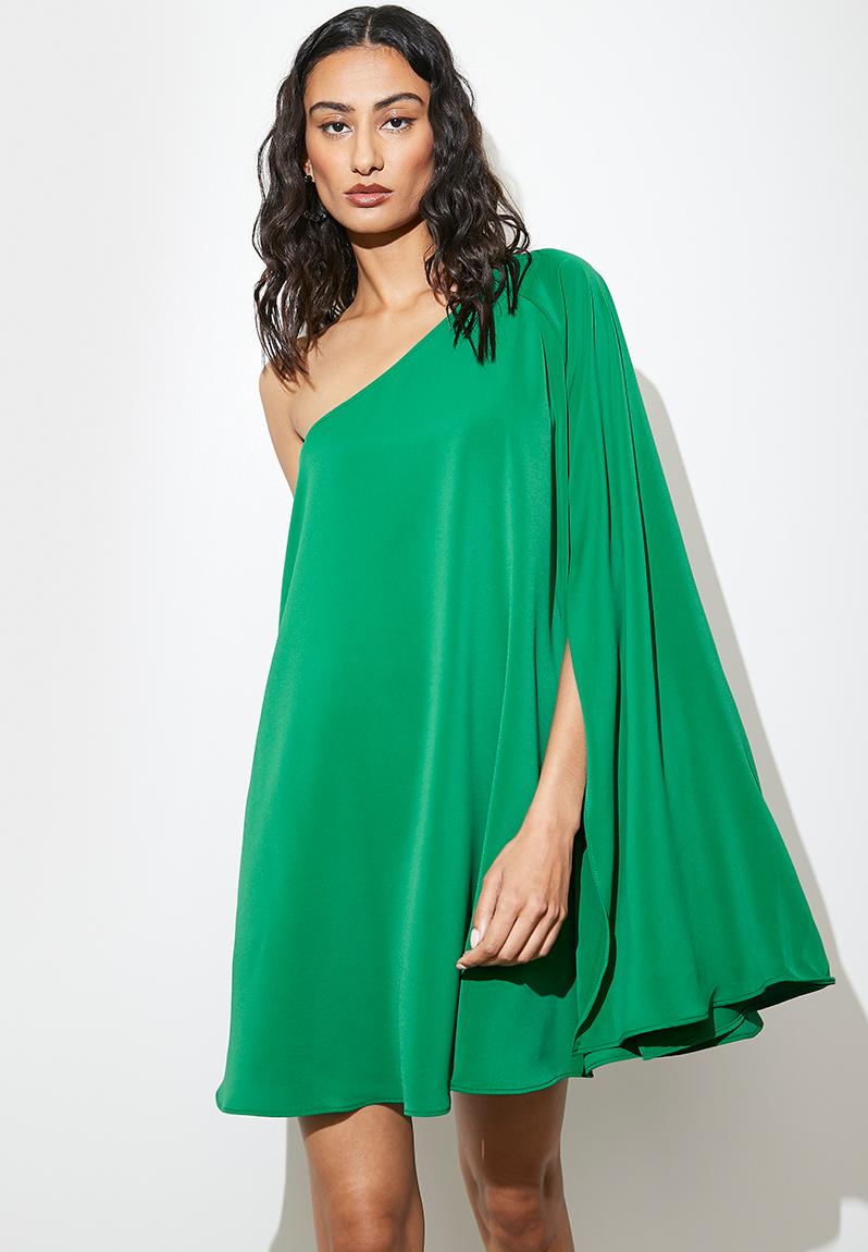Asym trapeze mini dress - green VELVET Formal | Superbalist.com