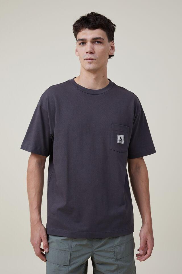 Box fit pocket t-shirt - faded slate/civic outerwear Cotton On T-Shirts ...