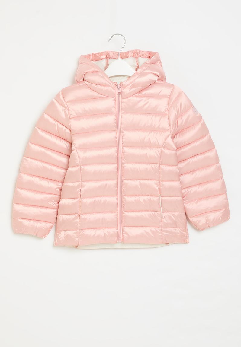 Girls basic puffa coat - pink