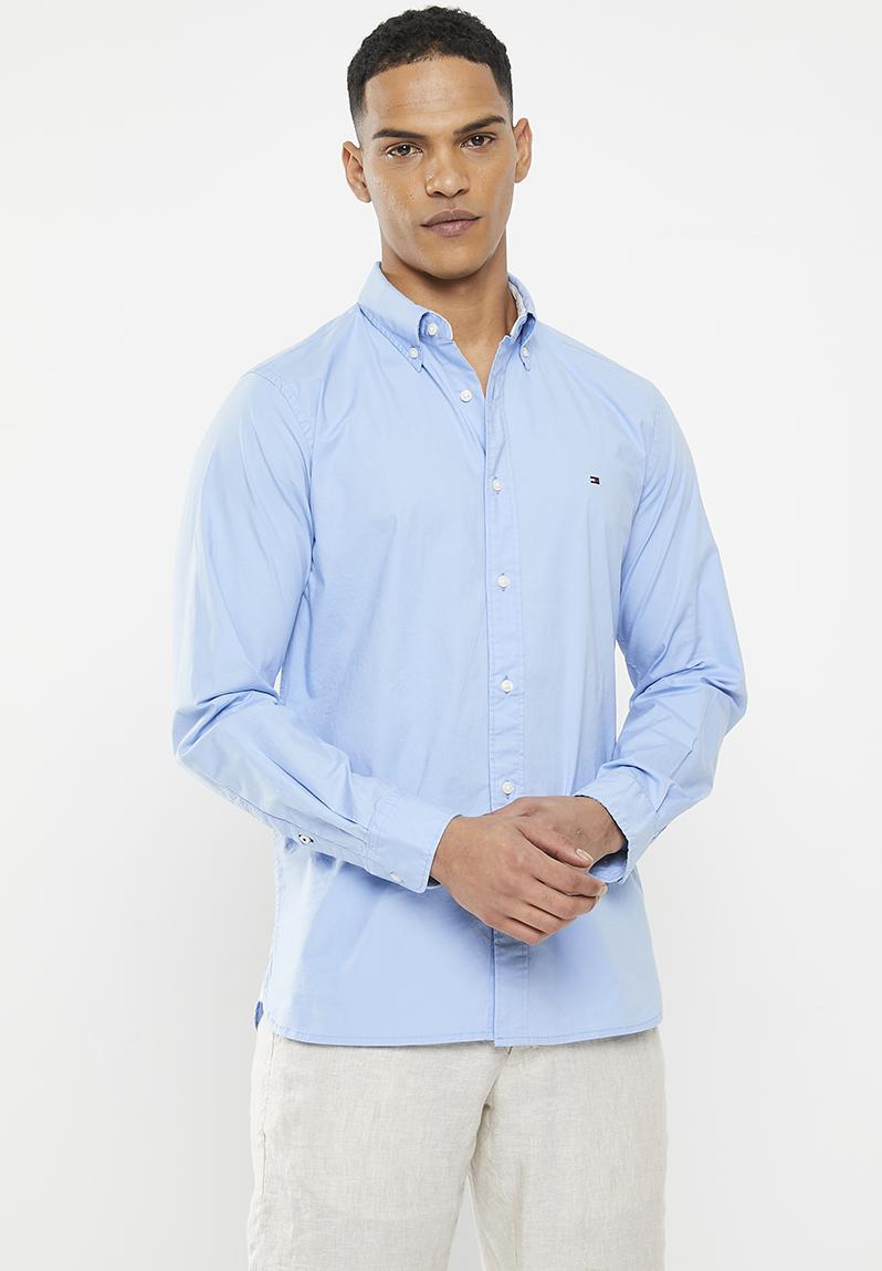 Wcc classic flex poplin shirt - cloudy blue Tommy Hilfiger Shirts ...