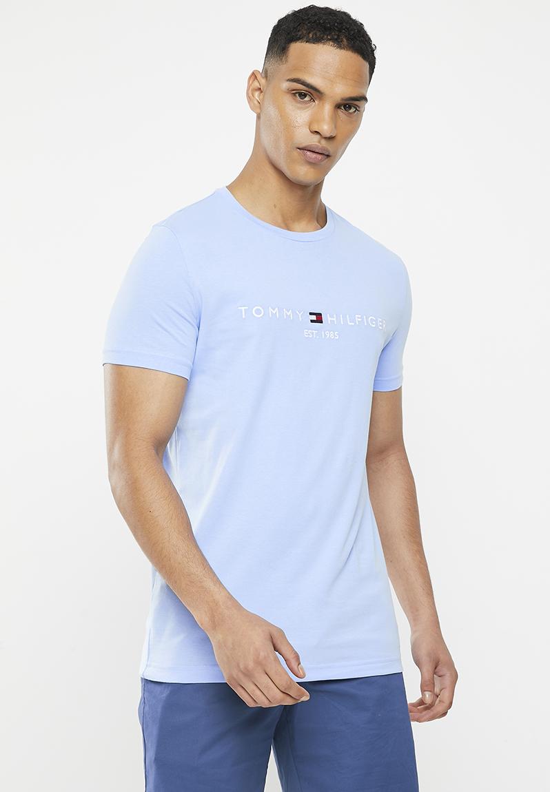 Tommy logo tee - vessel blue Tommy Hilfiger T-Shirts & Vests ...