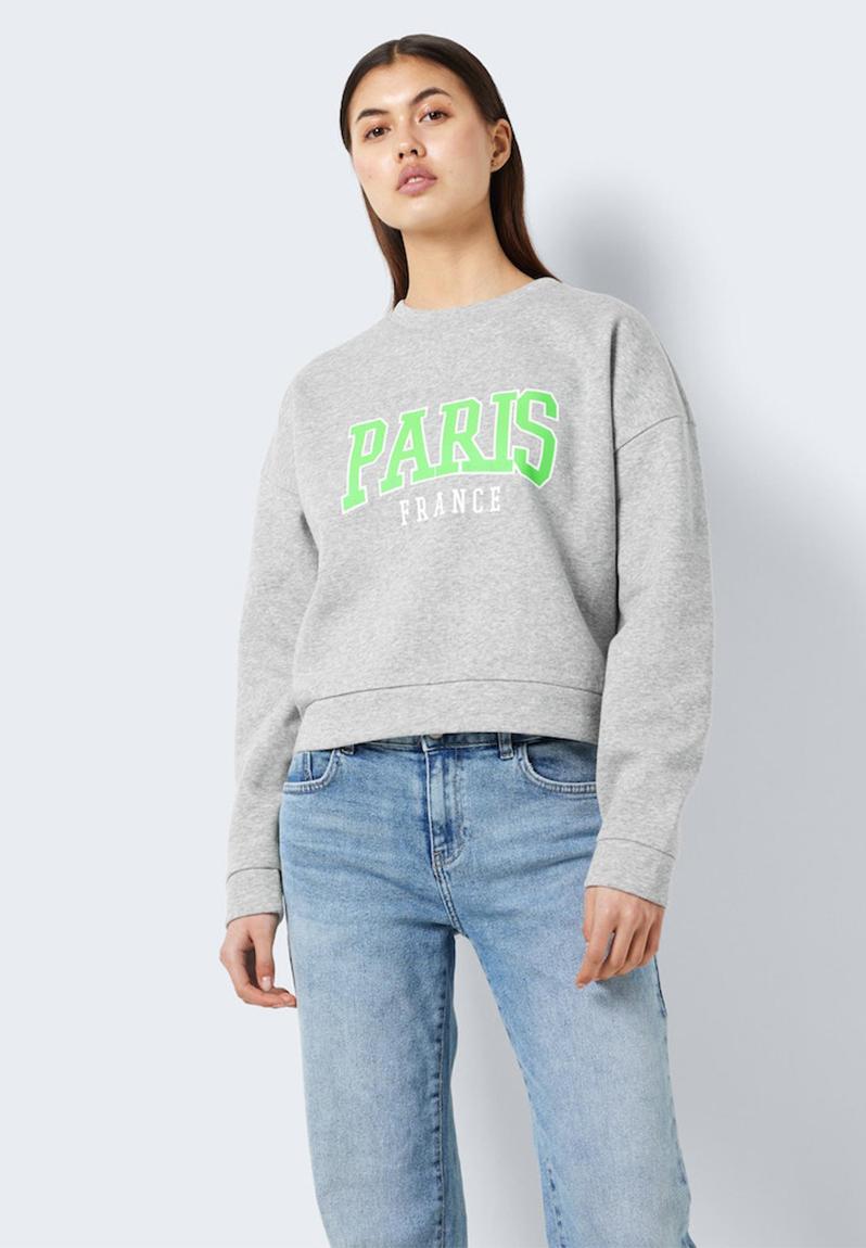 Arya o-neck sweat - light grey melange paris Noisy May Hoodies & Sweats ...