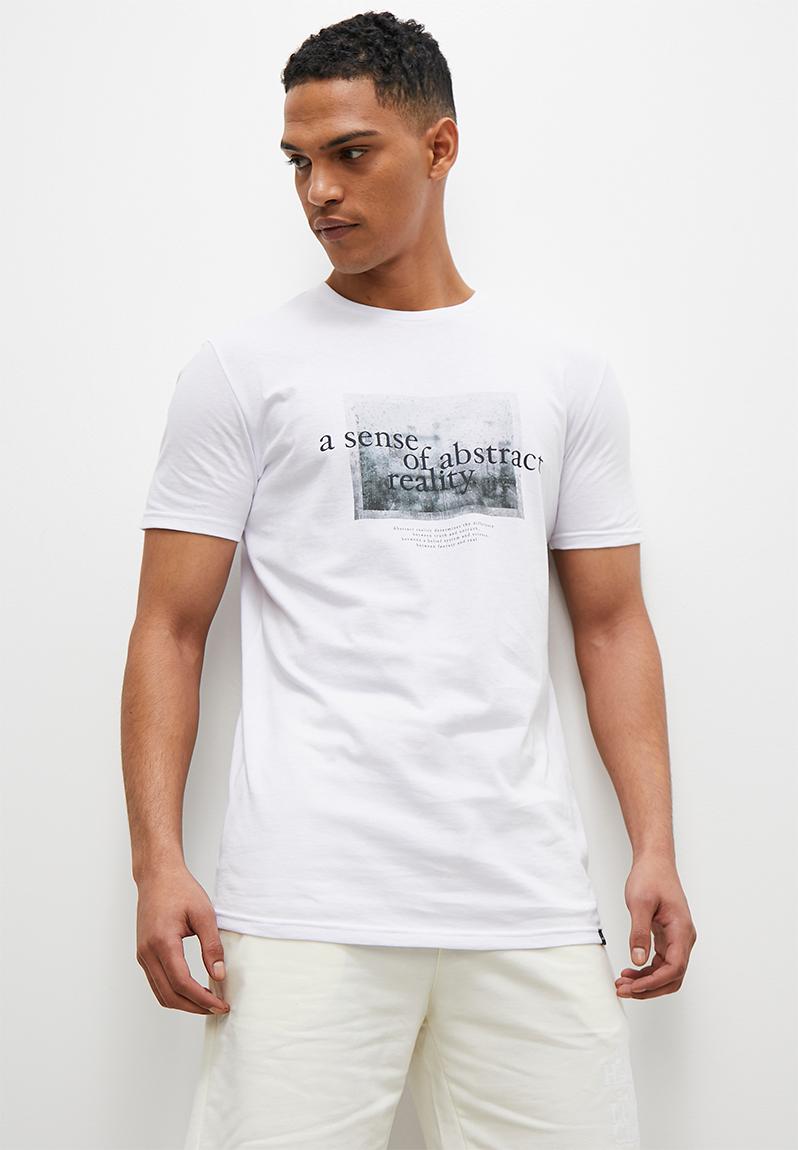 Abstract crew neck tee - white Superbalist T-Shirts & Vests ...