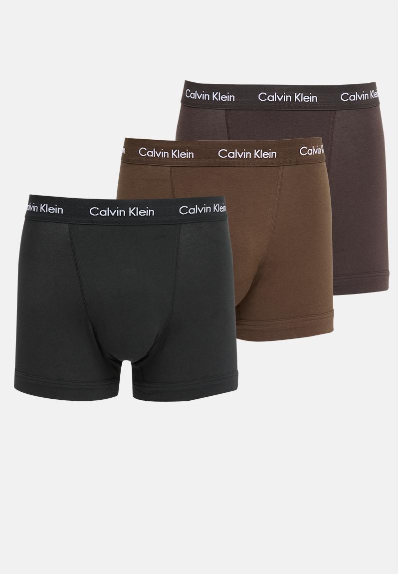 Trunk 3 pack - black, umber & woodland CALVIN KLEIN Underwear ...