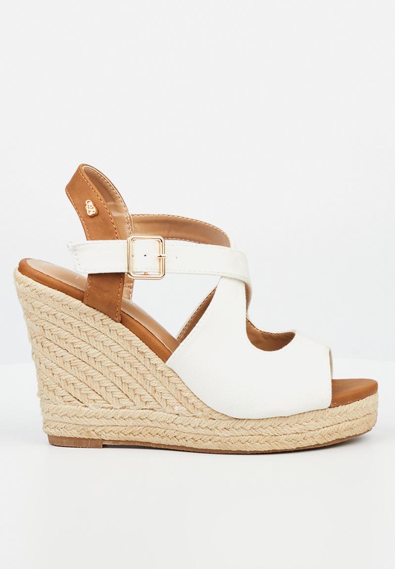 Hooked 4 wedge heel - white Miss Black Heels | Superbalist.com