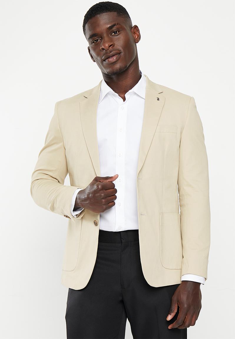 Men stretch slim fit blazer - neutral POLO Jackets & Blazers ...