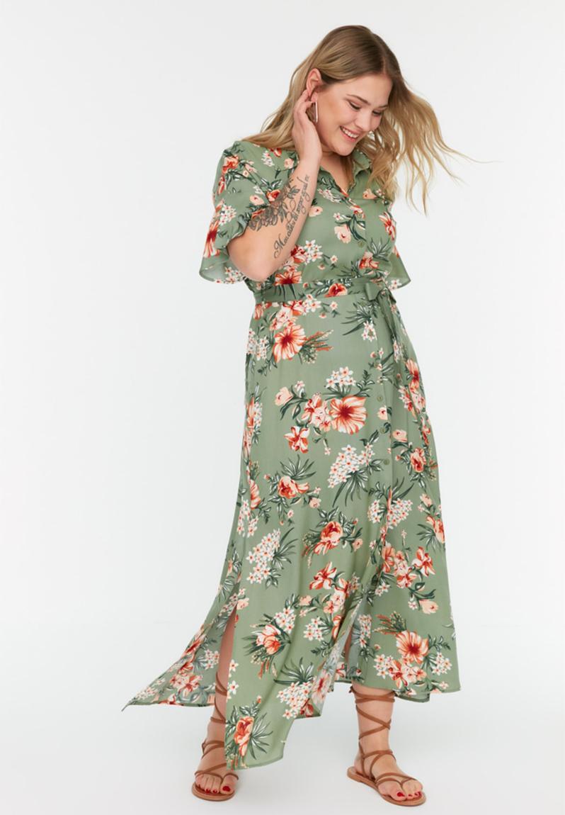 Trendyol Maxi Standard Regular Dress Vestido Para Mujer